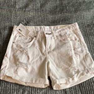 Rag & Bone Boyfriend Shorts White 25 NWT